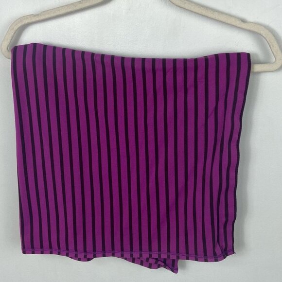 Lululemon Vinyasa Scarf Purple Stripe Bordeaux Snaps Cozy Yoga Winter Infinity - Picture 7 of 15